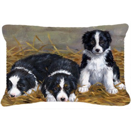 MICASA Border Collie Puppies Fabric Decorative Pillow MI893023